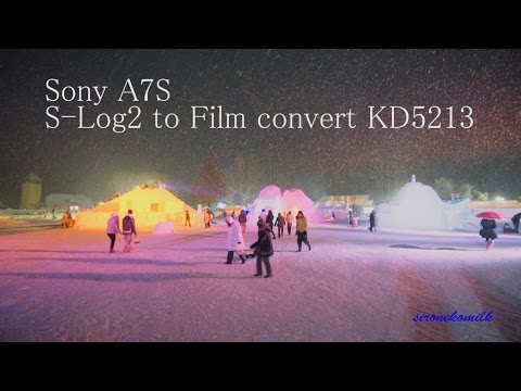 いわて雪まつり 雪像ライトアップ Sony A7S S-Log2 Color Grading | Film Convert KD5213 Vis3 | Iwate Snow Festival