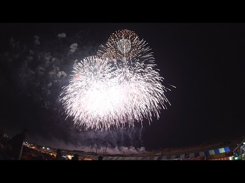 信濃の国 ユーロビート Japan Nagano Ebisuko Fireworks Fes 2015 長野えびす講花火大会 | Opening オープニング 個人協賛特大スターマイン