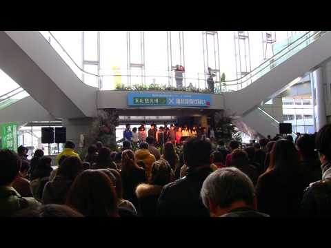 東日本大震災津波1年 Silent prayer at Sendai Airport one year after the Tohoku-Japan earthquake and tsunami