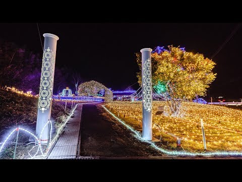 4K 宮城イルミネーション | Miyagi Japan Kodanarie Christmas Lights 2017 コダナリエ 東北復興を願う希望の光