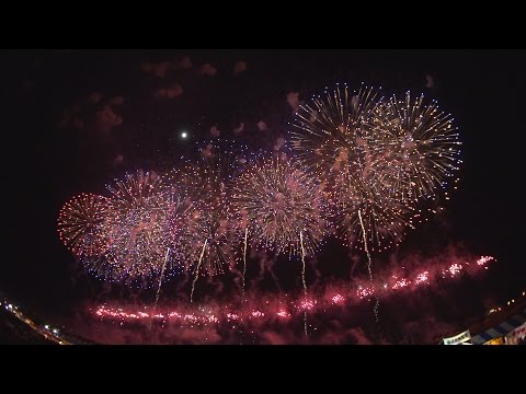 長野えびす講花火大会 Music Super Wide Display | Japan Nagano Ebisuko Fireworks Festival 2015 八号玉特大ワイドスターマイン