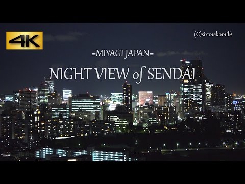 仙台夜景 青葉城址(仙台城跡) 4K Sendai Japan Night View | 仙台市街地旅行 Sendai Castle Ruins(Aoba Castle) Travel 宮城観光