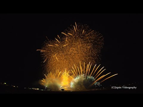 4K BGV | 会津花火 Japan Aizu Fireworks Festival 2016 | Closing Show, Beniya Aoki 全国煙火競演会 エンディング 紅屋青木煙火店