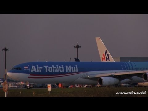 Air Tahiti Nui Airbus A340-300 Take off from Narita International Airport 成田国際空港 タヒチ行き飛行機離陸