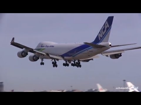 日本貨物航空 NCA Nippon Cargo Airlines Boeing 747-400F Landing to Narita International Airport 成田国際空港