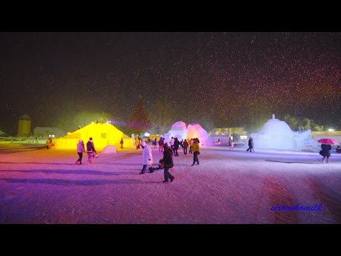 小岩井農場 いわて雪まつり Japan Iwate Snow Festival Fantasy Light Up 2015 | 雪像ライトアップ 岩手観光 koiwai farm