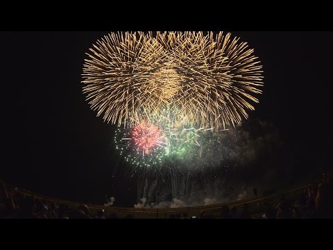 4K 神明の花火大会 - Japan Star mine Fireworks Display | Shinmei Hanabi Festival 2016 スターマイン特集