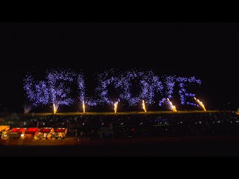 大曲の花火 秋の章 オープニング Japan 4K Omagari Autumn Fireworks Festival 2017 | Pyromusical SWING JAZZ 秋田県民歌
