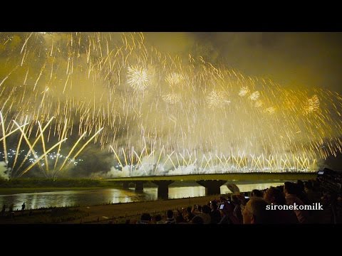 長岡 復興祈願花火フェニックス Japan Nagaoka Fireworks Festival | 2km Wide Display PHOENIX 2015 長岡まつり