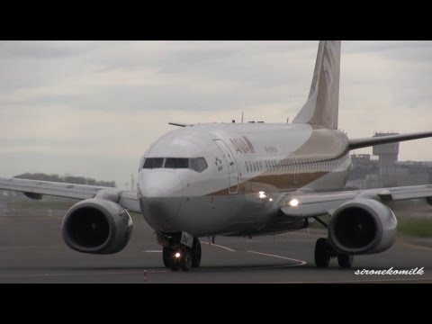 全日本空輸 ゴールドジェット ANA GOLD JET BOEING 737-700 Take off from Japan Sendai Airport 仙台空港 旅客機離着陸
