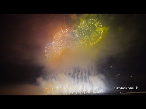 長岡花火大会 この空の花 Japan Nagaoka Fireworks Festival 2015 | Kono Sora no Hana Wide Display 長岡まつり