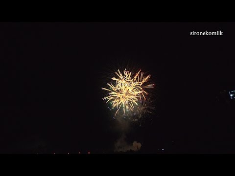 Japan Fireworks 4K 片貝まつり 奉納大煙火 先掛祝砲雷 超特大スターマイン Katakai Festival 2016 | Star mine Display