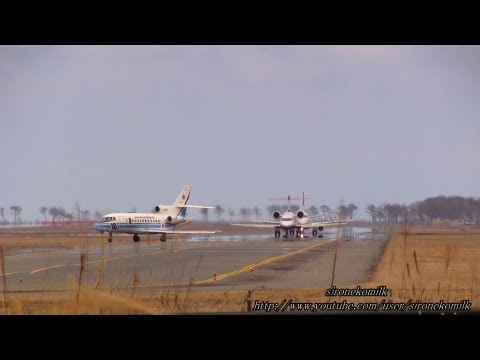 仙台空港飛行機3機連続離陸 Three planes will take off from Japan Sendai Airport in a row