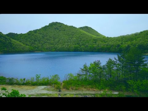 鳴子温泉郷 潟沼 Japan Volcanic Nature | Naruko Onsen Katanuma Pond 東北の自然風景 酸性湖 宮城観光 Blue Water tohoku