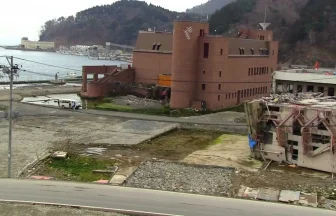 3.11東日本大震災から一年が経過した宮城県女川町の景色