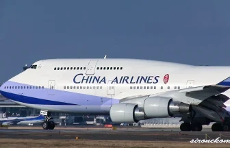 中華航空 ボーイング747-400 N168CLが成田国際空港から離陸