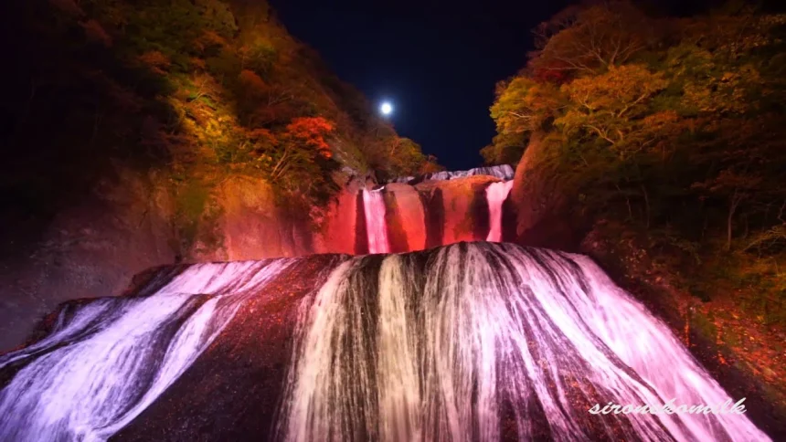 日本三名瀑・袋田の滝 紅葉ライトアップ | 茨城県大子町