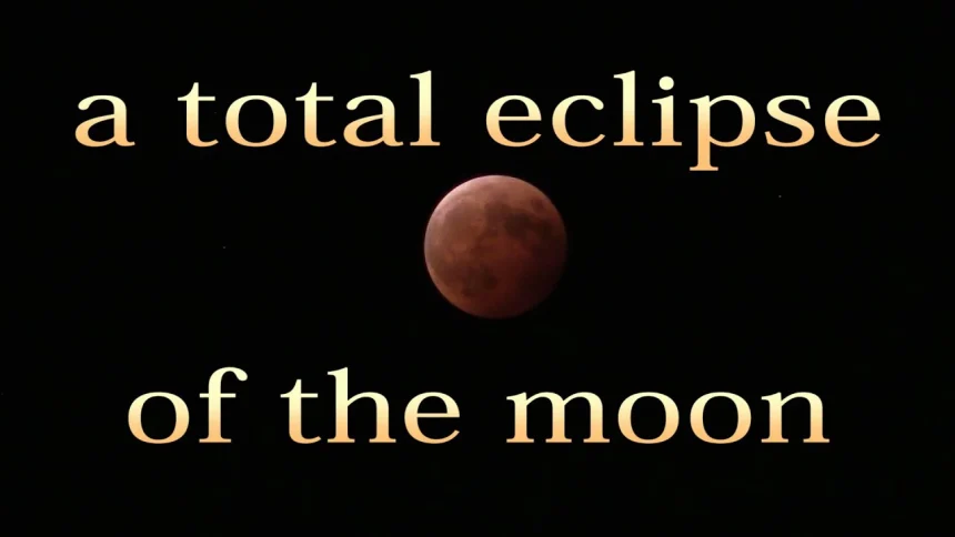 天体ショー 赤い月の皆既月食 2014年10月8日 宮城県 仙台空港