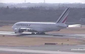 成田国際空港 エールフランス エアバスA380-800の離着陸