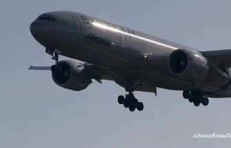成田国際空港 アリタリア航空の飛行機離着陸映像