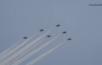 航空自衛隊 ブルーインパルス 6機での松島基地上空訓練 | 宮城県東松島市