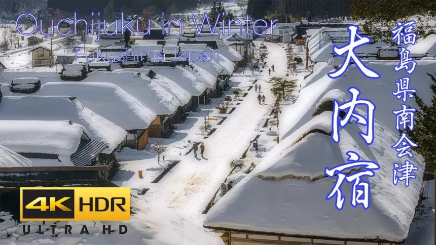 【4K HDR】 大内宿の雪景色 江戸時代の面影を令和に残す日本の冬の風景 サムネイル画像