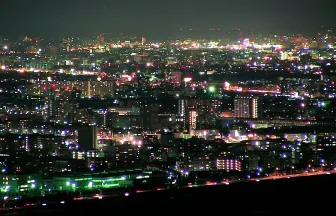 那智が丘から眺める仙台市と名取市の夜景