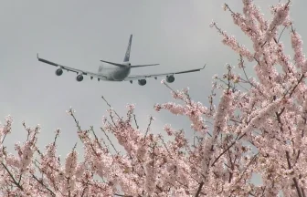 ポーラーエアカーゴ ボーイング747-400Fが成田国際空港から離陸